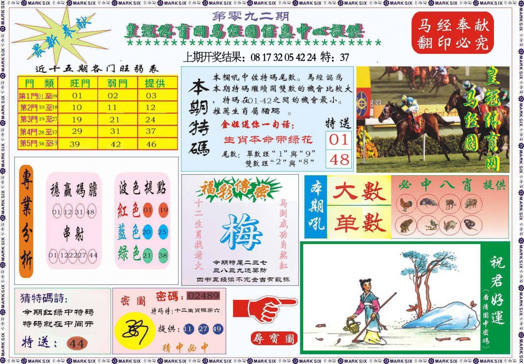 092期体育网马经图[图]